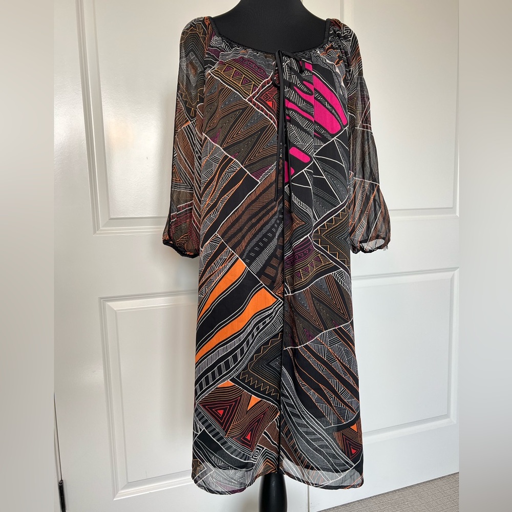 Kasper Colorful Print Dress